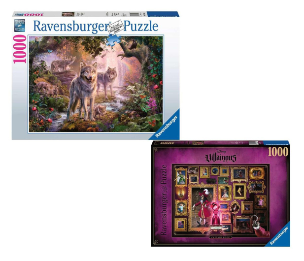 Ravensburger Zestaw Rodzina wilków latem + Villainous. Kapitan Hook - 1060024 - zdjęcie